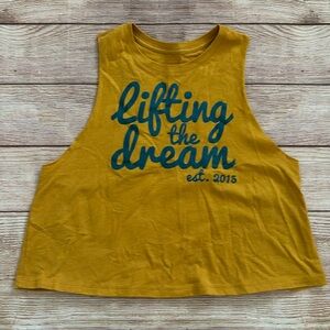 Lifting the dream mustard crop top